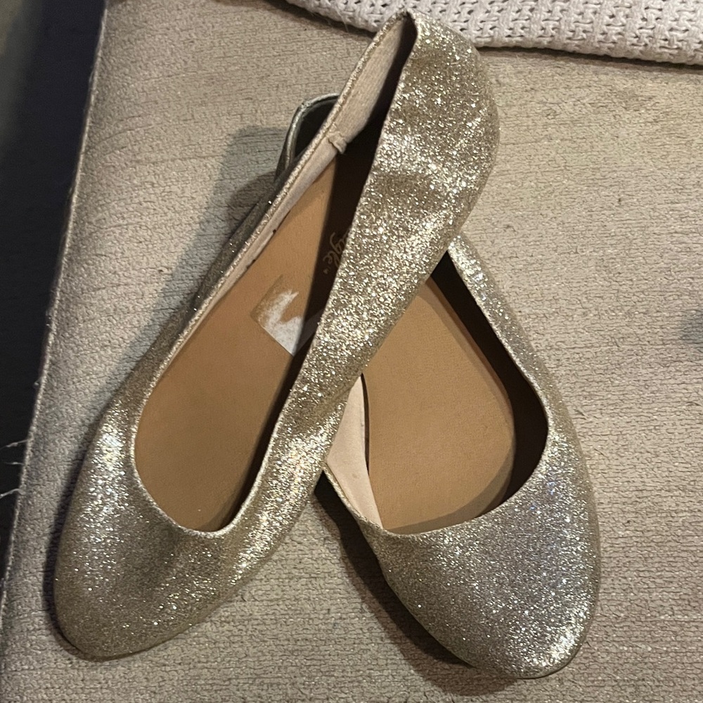 American Eagle Outfitters Glittering Gold Flats